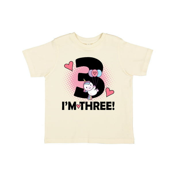 inktastic 3rd Birthday 3 Year Old Girl Unicorn Toddler T-Shirt 
